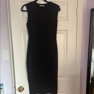 Zara Black Midi Sleeveless Dress